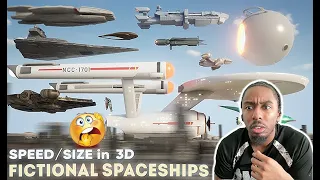 Fictional Starships SPEED/SIZE Comparison 3D | Reaction