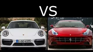 Porsche 911 Turbo S 2017 acceleration vs Ferrari FF