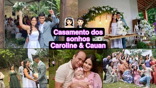 CASAMENTO NO SÍTIO MAIS LINDO E EMOCIONANTE QUE JÁ FUI | CAROLINE & CAUAN #vlog