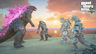 Godzilla 2024 vs Mechagodzilla Team - GTA 5 Mods