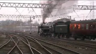 70013 Oliver Cromwell, Cumbrian Mountain Express at Carlisle on 11th Feb 2012.