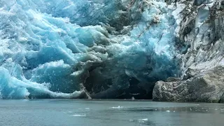 Iceberg calving from South Sawyer Glacier