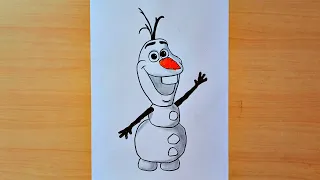 How to Draw Olaf Step by Step || Disney Frozen