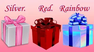 Elige  tu regalo 🎁Choose  your  gift 🎁Escolha  o  seu presente 🎁Silver/ rainbow  /red💕💗💕