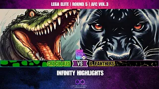 HIGHLIGHTS CROCODILES VS BLACK PANTHERS | INFINITY AFC VOL. 3 | LEGA ELITE