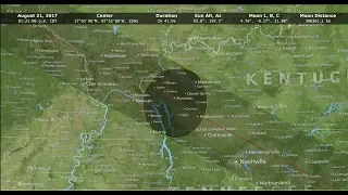 August 21, 2017 Solar Eclipse Path of Totality (NASA Video)