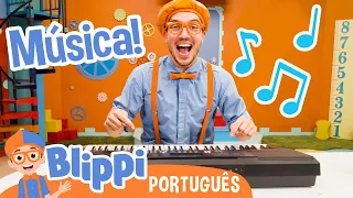 Blippi Aprende a Tocar Música! | Episódios Completos | Blippi em Português | Vídeos Educativos