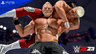 WWE 2K23 - Bobby Lashley vs Cody Rhodes vs Seth Rollins vs Bronson Reed vs Brock Lesnar - TLC Match