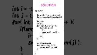 ❓SEGREGATE EVEN AND ODD NUMBERS❓ #coding #programming #developer #technology #memo #dsa #code