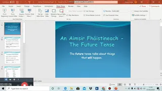 An Aimsir Fháistineach - Tutorial