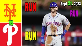 NY Mets vs Phillies  GAME Highlights  September 21, 2023 - MLB Highlights | MLB Season 2023