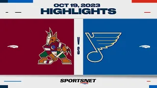 NHL Highlights | Coyotes vs. Blues - October 19, 2023