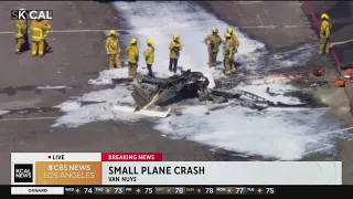 Crews respond to small plane crash at Van Nuys Airport