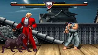 OMEGA RUGAL vs RYU & KEN & GUILE & M. BISON - HIGH LEVEL INSANE EPIC FIGHT!