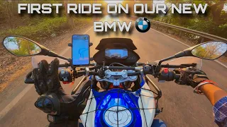 First Ride on our BMW G310 GS | To Ballaleshwar temple On BMW | First Ride 🤩