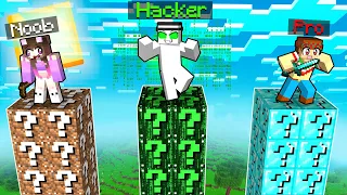 ¿SOBREVIVIREMOS a la TORRE MÁS ALTA de LUCKY BLOCKS? 😱🤯 NOOB vs PRO vs HACKER ❓ Con SILVIOGAMER