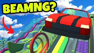 NEW BeamNG Drive Style Downhill Stunt Map in The Wobbly Life Mods?!