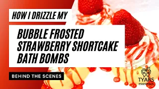 How to drizzle strawberry shortcake bath bomb with melt and pour soap
