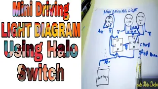 MINI DRIVING LIGHT DIAGRAM USING HALO SWITCH