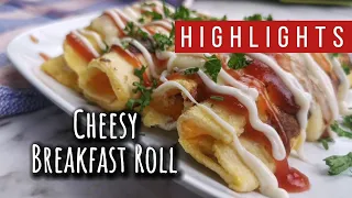 Cheesy Breakfast Roll | Easy Hotdog Bread Recipe | Breakfast Recipe - Highlights