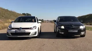 Golf GTI (2016) vs Skoda Octavia 1.8 turbo ( stage2 ) . Битва концерна VAG