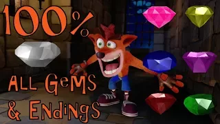 Crash Bandicoot 1 | 100% Walkthrough | All White & Colored Gems & Keys [N Sane Trilogy]