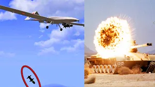 Horrible Attack!!! Ukraine using Modified Drone To Destroy Russian Tanks
