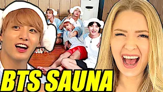 Americans React To BTS SAUNA (Run BTS 61 & 62)