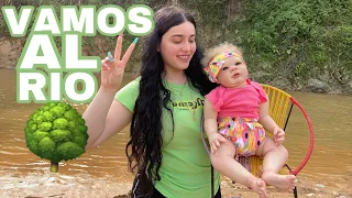 Vamos al rio con mi bebé reborn Briseida | aprendiendo a lavar ropa en el rio | nos divertimos |