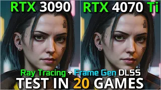 RTX 3090 vs RTX 4070 Ti | Test in 20 Games | 1080p - 1440p - 4K | Ray Tracing + Frame Gen | 2024