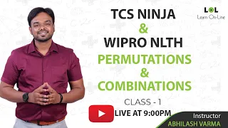 PERMUATATIONS and COMBINATIONS | TCS NINJA | WIPRO NLTH | ABHILASH VARMA | ENGINEERS CHOICE