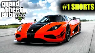 Stunt With Luxury Super Car AGERA / Maze bank tower in GTA V #shorts