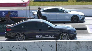 2020 BMW M5 vs RS7 Audi - drag racing