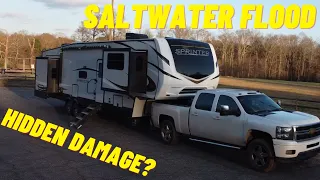 SALTWATER FLOODED 2021 CAMPER INTERIOR CLEAN UP & INSPECTION