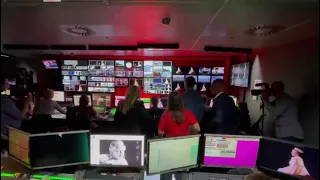 The moment Queen Elizabeth II death announcement was made at the BBC gallery/control room