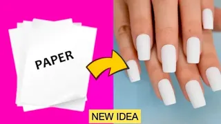 How to make fake nails from paper | diy paper craft idea
