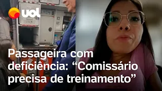 Passageira com deficiência após confusão com assento em voo: 'Comissário precisa de treinamento'