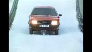 Making of commercial "Ski Jump" Audi 100 CS quattro - Kaipola 1986 - 4Legend.com