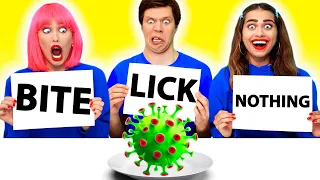 BITE, LICK OR NOTHING CHALLENGE #3 ! Prank Wars by ideas 4 Fun CHALLENGE