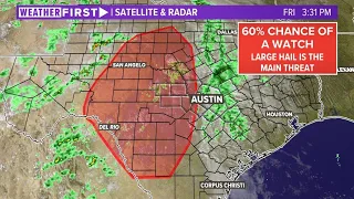 Tracking the potential for large hail, damaging winds in Central Texas | Livestream