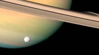 Timelapse of Cassini satellite approaching Saturn