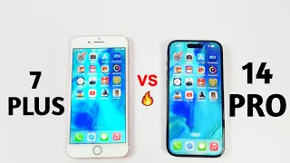 iPhone 7 Plus Vs 14 Pro in 2023 - Speed Test!! iOS 15.7.9 Vs iOS 16.6.1