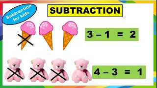 SUBTRACTION For Kids | subtraction for UKG