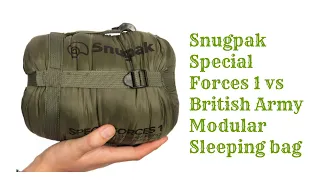 Snugpak Special Forces 1 Sleeping bag vs British Army Sleeping Bag