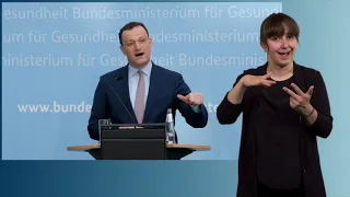 Pressekonferenz: Jens Spahn zur Pflegereform und weiteren Beschlüssen﻿ (Gebärdensprache)