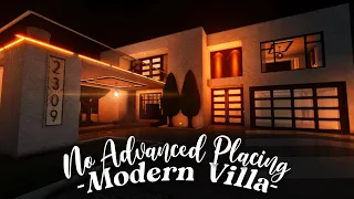 No Advanced Placing Two Story Modern Mini Family Villa I Bloxburg Speedbuild and Tour