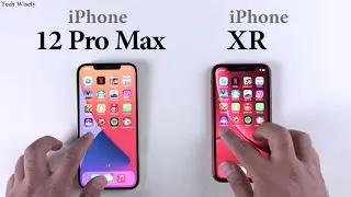 iPhone 12 Pro Max vs XR : Speed Test + Size Comparison + Ram Management
