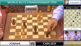 WHAT A GAME!!! CARLSEN VS JOBAVA | WORLD BLITZ CHAMPIONSHIP 2016