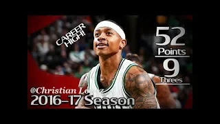 Isaiah Thomas UNREAL Career-HIGH 2016.12.30 vs Heat - 52 Pts, 9 Threes, 29 Pts in 4th Quarter!