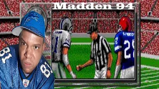 Madden 94 Sega Genesis Lions vs Colts